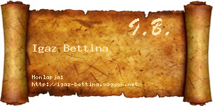 Igaz Bettina névjegykártya